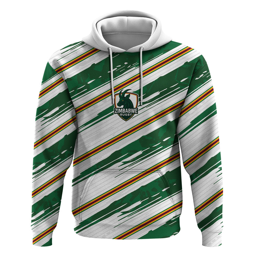 2026 Rugby Nations Series Custom Zimbabwe Zip Hoodie Great Sables Zimbabwe