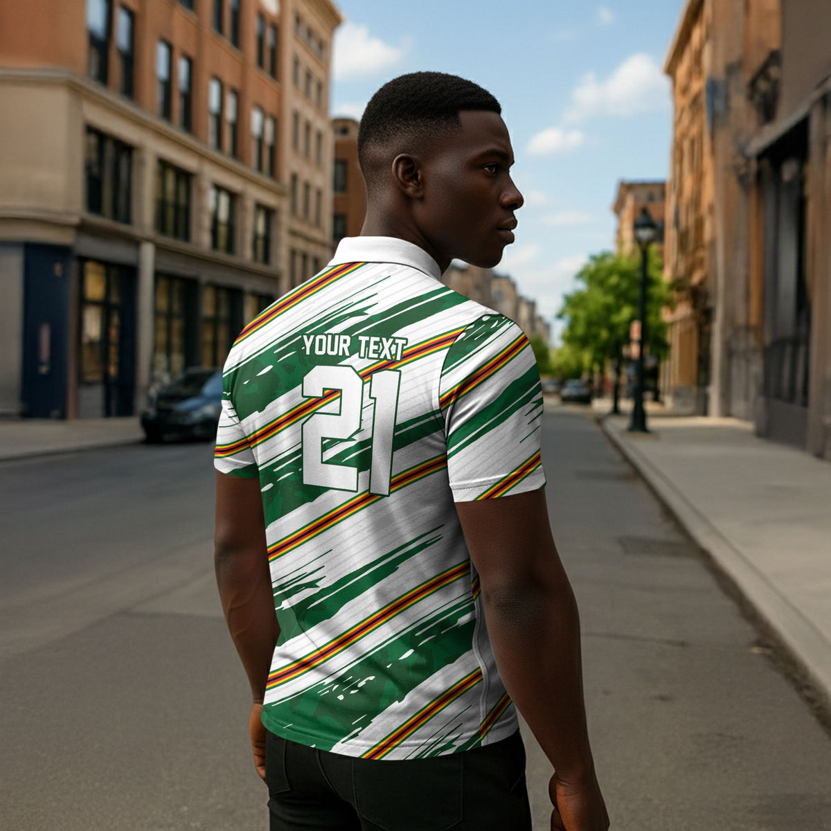 2026 Rugby Nations Series Custom Zimbabwe Zipper Polo Shirt Great Sables Zimbabwe