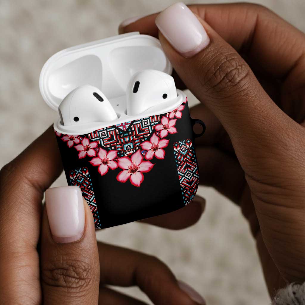 Africa Adenium Multiflorum Flowers AirPods Case Mix Native Tribal Pattern