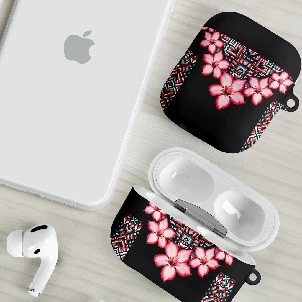 Africa Adenium Multiflorum Flowers AirPods Case Mix Native Tribal Pattern