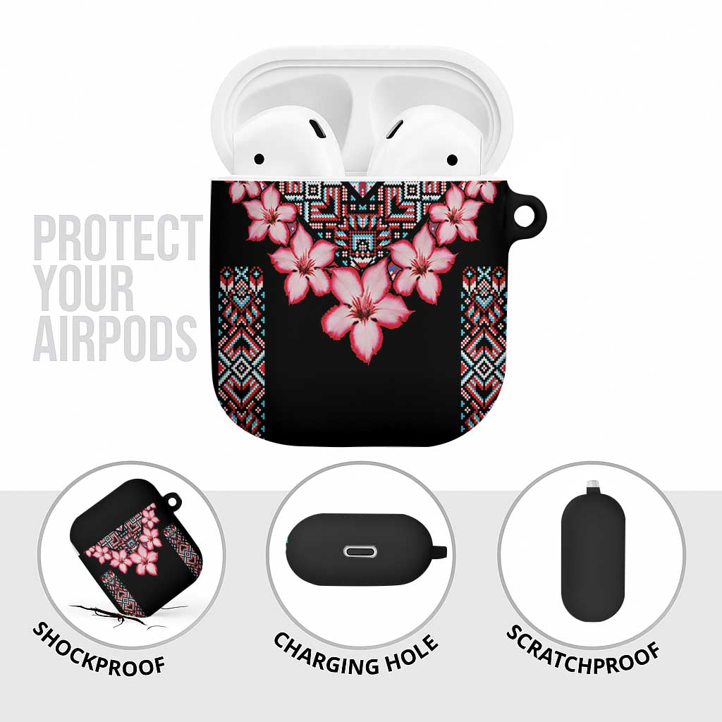 Africa Adenium Multiflorum Flowers AirPods Case Mix Native Tribal Pattern
