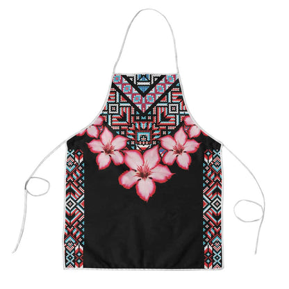 Africa Adenium Multiflorum Flowers Apron Mix Native Tribal Pattern