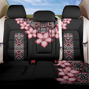 Afro Adenium Multiflorum Flowers Back Car Seat Cover Mix Native Tribal Pattern