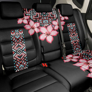 Afro Adenium Multiflorum Flowers Back Car Seat Cover Mix Native Tribal Pattern