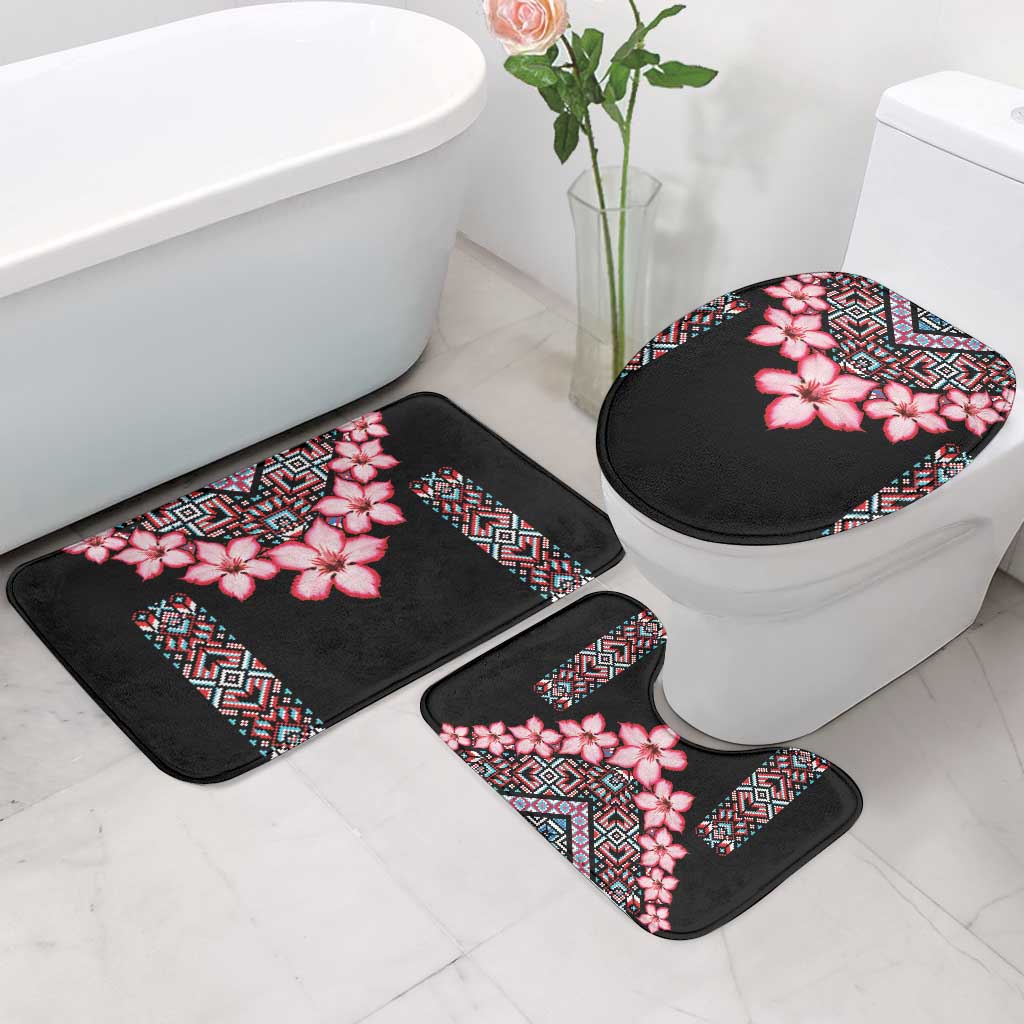Africa Adenium Multiflorum Flowers Bathroom Set Mix Native Tribal Pattern