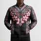 Africa Adenium Multiflorum Flowers Bomber Puffer Jacket Mix Native Tribal Pattern