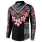 Africa Adenium Multiflorum Flowers Button Sweatshirt Mix Native Tribal Pattern