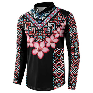 Africa Adenium Multiflorum Flowers Button Sweatshirt Mix Native Tribal Pattern