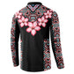 Africa Adenium Multiflorum Flowers Button Sweatshirt Mix Native Tribal Pattern