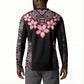 Africa Adenium Multiflorum Flowers Button Sweatshirt Mix Native Tribal Pattern