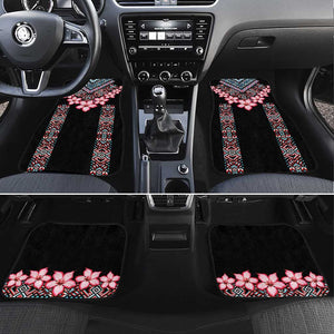 Afro Adenium Multiflorum Flowers Car Mats Mix Native Tribal Pattern