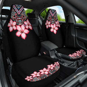 Afro Adenium Multiflorum Flowers Car Seat Cover Mix Native Tribal Pattern