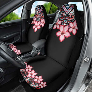 Afro Adenium Multiflorum Flowers Car Seat Cover Mix Native Tribal Pattern