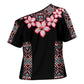 Africa Adenium Multiflorum Flowers Cross Shoulder Shirt Mix Native Tribal Pattern