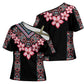 Africa Adenium Multiflorum Flowers Cross Shoulder Shirt Mix Native Tribal Pattern