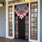 Africa Adenium Multiflorum Flowers Door Cover Mix Native Tribal Pattern