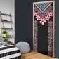 Africa Adenium Multiflorum Flowers Door Cover Mix Native Tribal Pattern