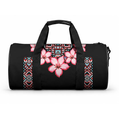 Africa Adenium Multiflorum Flowers Duffle Bag Mix Native Tribal Pattern