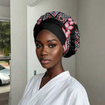 Africa Adenium Multiflorum Flowers Easy Headwrap Mix Native Tribal Pattern