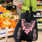 Afro Adenium Multiflorum Flowers Grocery Bag Mix Native Tribal Pattern
