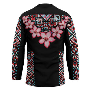 Africa Adenium Multiflorum Flowers Hockey Jersey Mix Native Tribal Pattern