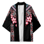 Africa Adenium Multiflorum Flowers Kimono Mix Native Tribal Pattern