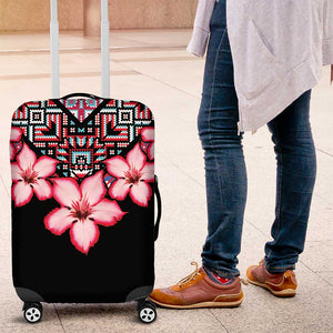 Afro Adenium Multiflorum Flowers Luggage Cover Mix Native Tribal Pattern