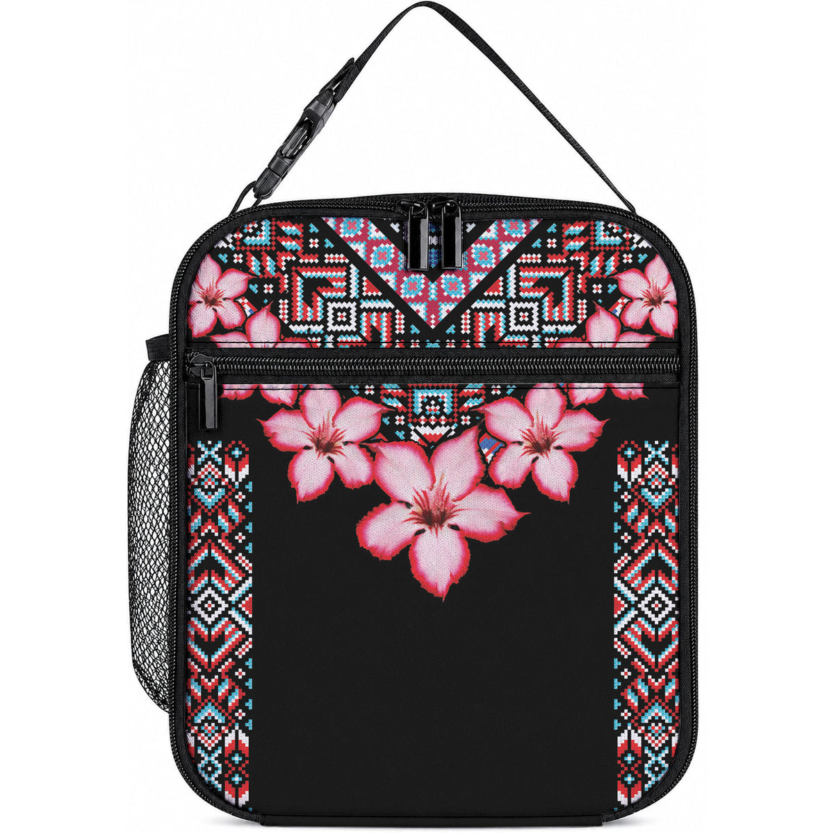 Africa Adenium Multiflorum Flowers Lunch Bag Mix Native Tribal Pattern