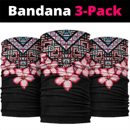 Afro Adenium Multiflorum Flowers Neck Gaiter Mix Native Tribal Pattern LT9