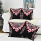 Africa Adenium Multiflorum Flowers Pillow Cover Mix Native Tribal Pattern