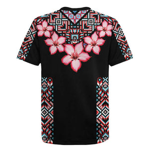 Afro Adenium Multiflorum Flowers Rugby Jersey Mix Native Tribal Pattern