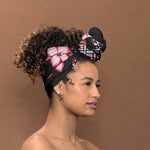 Africa Adenium Multiflorum Flowers Simple Headwrap Mix Native Tribal Pattern
