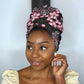 Africa Adenium Multiflorum Flowers Simple Headwrap Mix Native Tribal Pattern