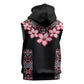Afro Adenium Multiflorum Flowers Sleeveless Hoodie Mix Native Tribal Pattern - African Pride