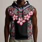 Afro Adenium Multiflorum Flowers Sleeveless Hoodie Mix Native Tribal Pattern - African Pride