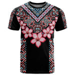 Afro Adenium Multiflorum Flowers T shirt Mix Native Tribal Pattern