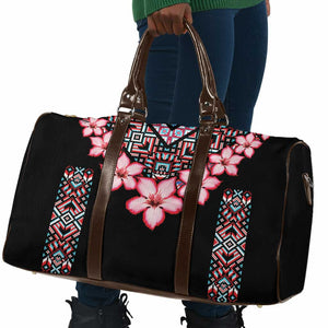 Africa Adenium Multiflorum Flowers Travel Bag Mix Native Tribal Pattern