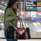 Africa Adenium Multiflorum Flowers Travel Bag Mix Native Tribal Pattern