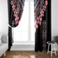 Afro Adenium Multiflorum Flowers Window Curtain Mix Native Tribal Pattern