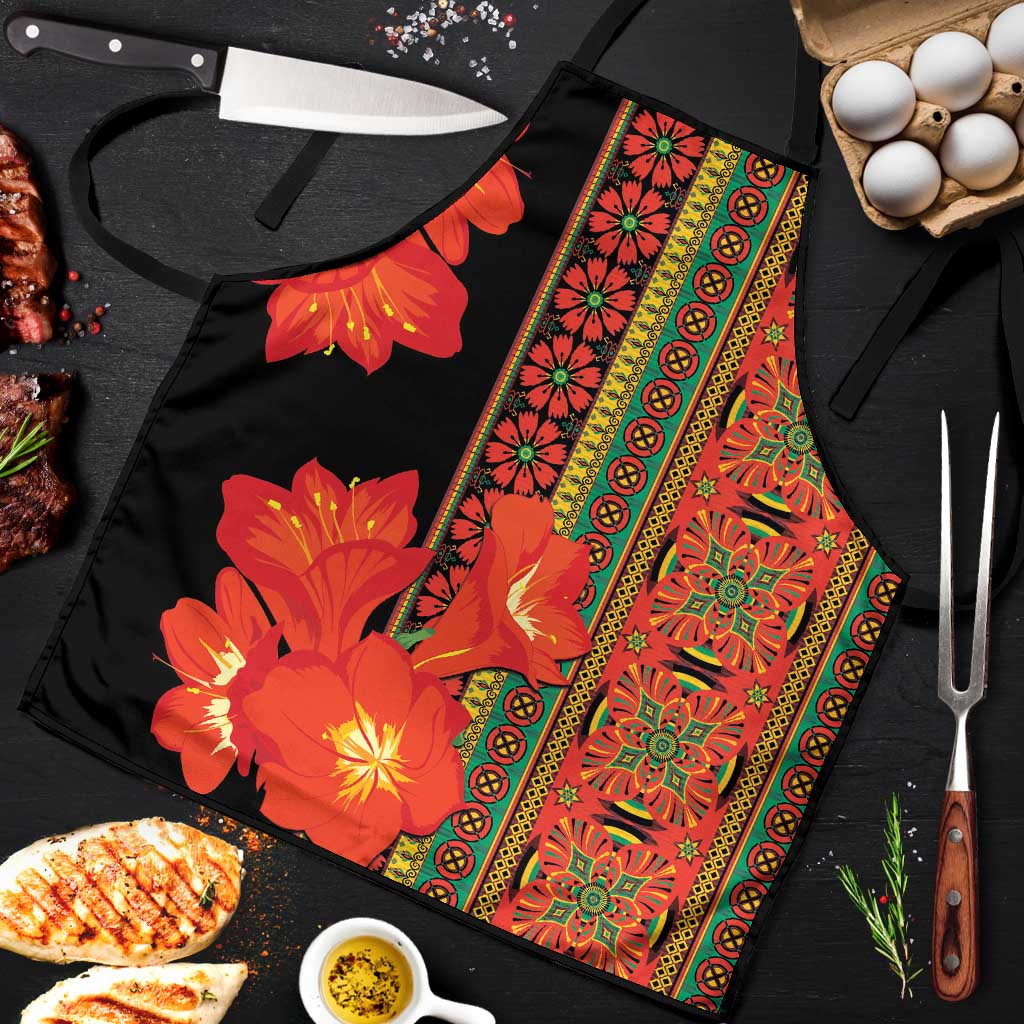 Africa Beauty Clivia Miniata Flowers Apron
