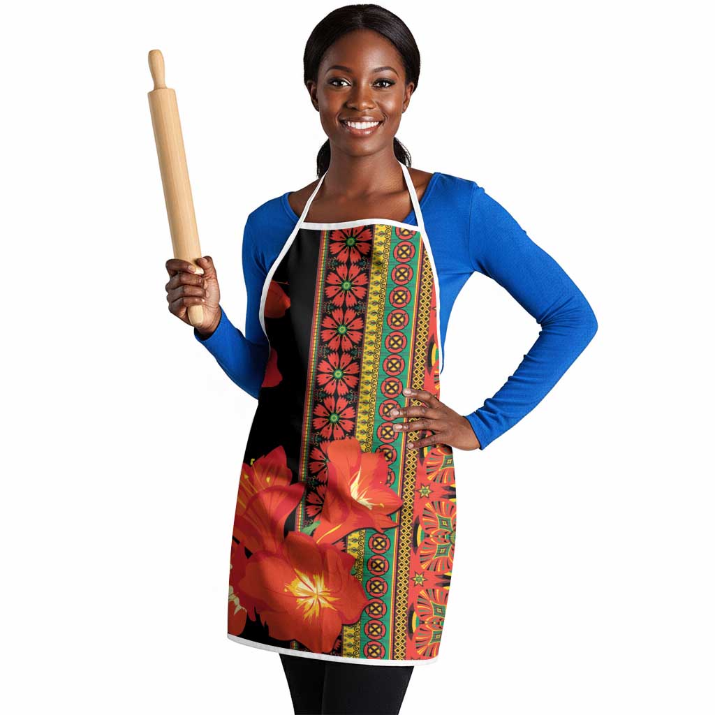 Africa Beauty Clivia Miniata Flowers Apron