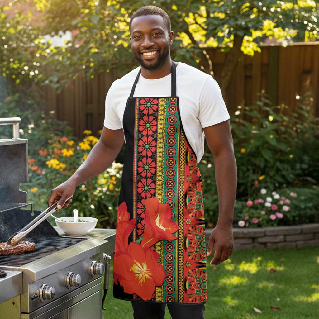 Africa Beauty Clivia Miniata Flowers Apron
