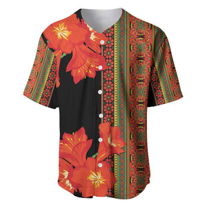 Afro Beauty Clivia Miniata Flowers Baseball Jersey