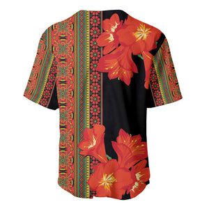 Afro Beauty Clivia Miniata Flowers Baseball Jersey