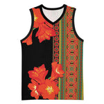Afro Beauty Clivia Miniata Flowers Basketball Jersey LT9