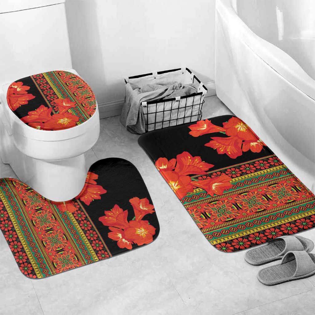 Africa Beauty Clivia Miniata Flowers Bathroom Set