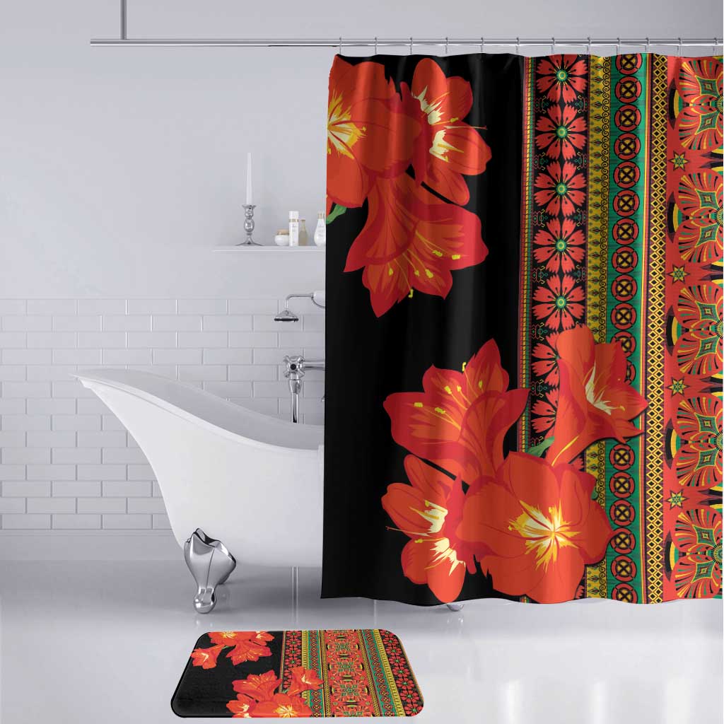 Africa Beauty Clivia Miniata Flowers Bathroom Set