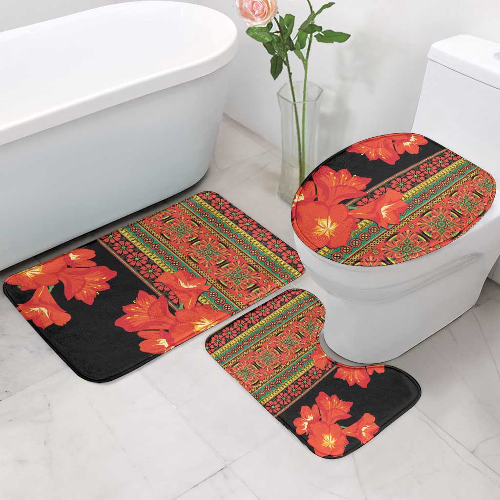 Africa Beauty Clivia Miniata Flowers Bathroom Set