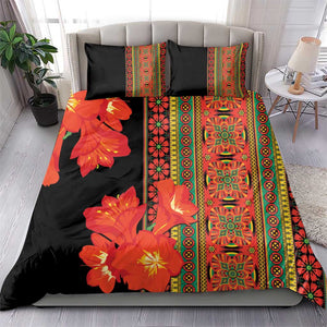 Afro Beauty Clivia Miniata Flowers Bedding Set