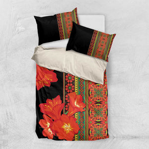 Afro Beauty Clivia Miniata Flowers Bedding Set